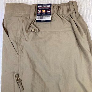 Reel Legends Performance, Zip-Offs Cargo Pants Lx30 Inseam_Chinchilla 100%Nylon